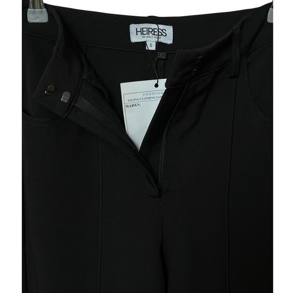 NEW Heiress Beverly Hills Feather High Waisted Pant S Crepe Fabric Stretchy - Picture 9 of 9